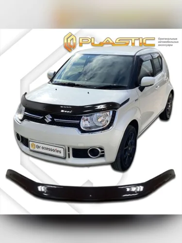 Дефлектор капота Classic черный Suzuki Ignis  2015–н.в.