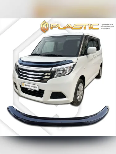 Дефлектор капота Classic черный Suzuki Solio III поколение, III поколение рест., хэтчбек 5 дв. 2015-2020