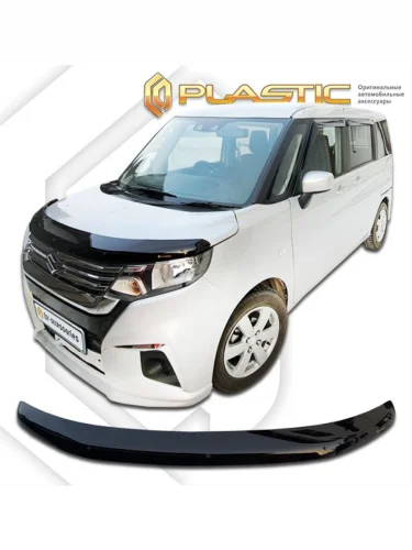 Дефлектор капота Classic черный Suzuki Solio IV поколение, хэтчбек 5 дв.  2020 - н.в.