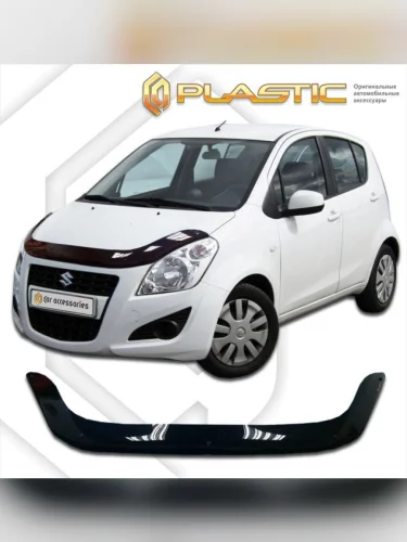 Дефлектор капота Classic черный Suzuki Splash  2012-2015