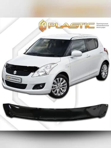 Дефлектор капота Classic черный Suzuki Swift хетчбек 2010–2016