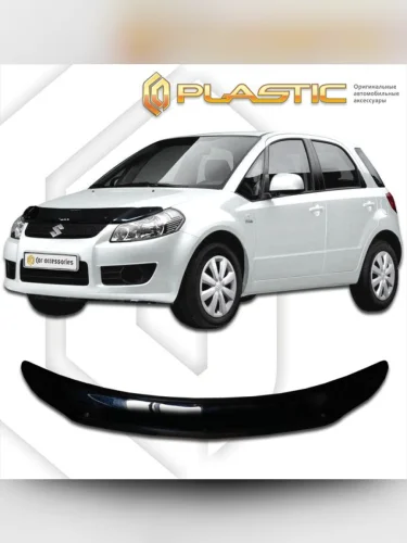 Дефлектор капота Classic черный Suzuki SX4 седан 2007–2014