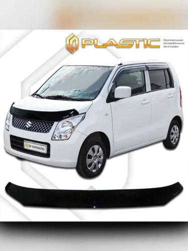 Дефлектор капота Classic черный Suzuki Wagon R  2008-2011