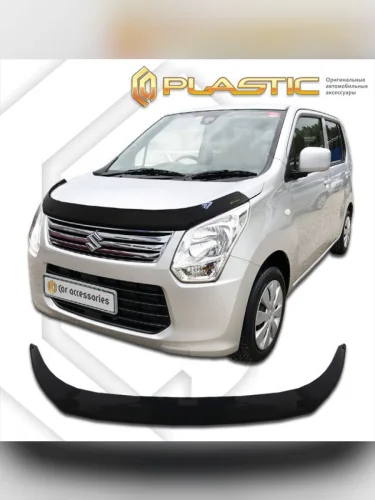 Дефлектор капота Classic черный Suzuki Wagon R  2012-2014