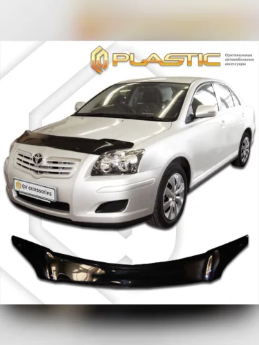 Дефлектор капота Classic черный Toyota Avensis  2003-2008