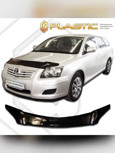 Дефлектор капота Classic черный Toyota Avensis универсал 2003-2008