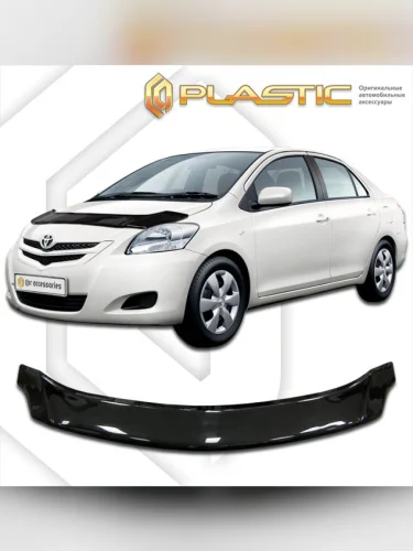 Дефлектор капота Classic черный Toyota Belta  2005–2012