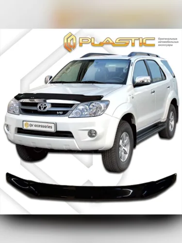 Дефлектор капота Classic черный Toyota Fortuner  2006-2008