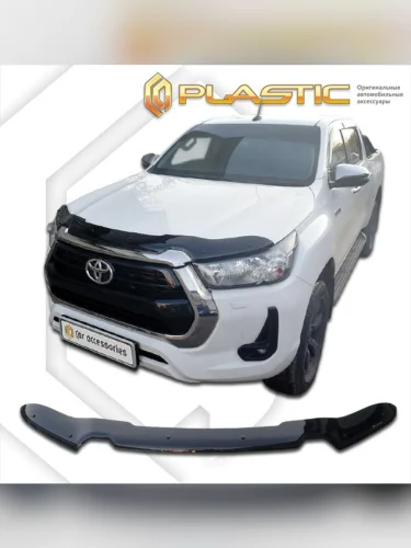Дефлектор капота Classic черный Toyota Hilux  2020–н.в.