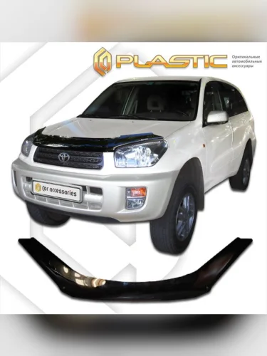Дефлектор капота Classic черный Toyota Rav4 3-door 2000-2005 