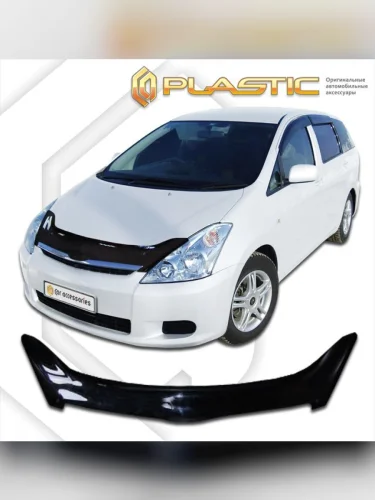 Дефлектор капота Classic черный Toyota Wish  2003-2005