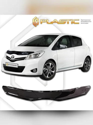 Дефлектор капота Classic черный Toyota Yaris  2011–2014