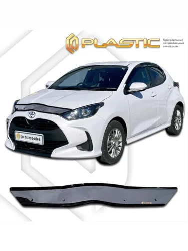 Дефлектор капота Classic черный Toyota Yaris IV поколение, хэтчбек 5 дв., японский рынок, европейский рынок 2019 - н.в.
