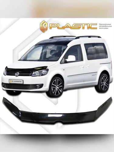 Дефлектор капота Classic черный Volkswagen Caddy  2010–2015