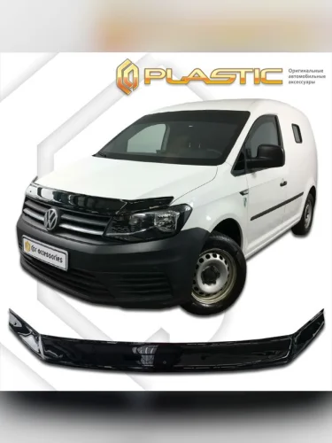 Дефлектор капота Classic черный Volkswagen Caddy  2015–н.в.