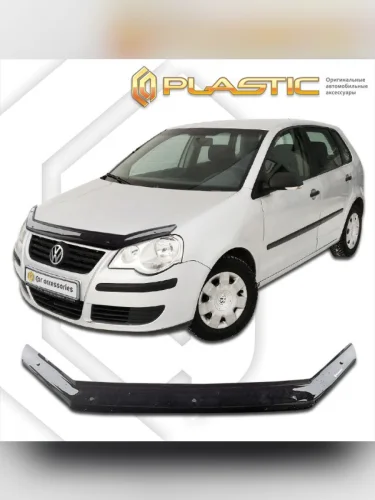 Дефлектор капота Classic черный Volkswagen Polo хэтчбек 5 дв 2005-2009