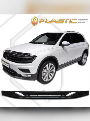 Дефлектор капота Classic черный Volkswagen Tiguan Для автомобилей без опции хром-пакет 2016 - н.в.