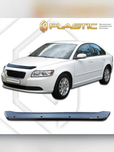 Дефлектор капота Classic черный Volvo S40  2004–2012