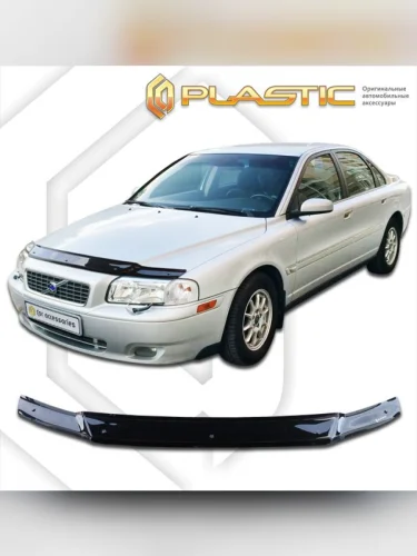 Дефлектор капота Classic черный Volvo S80  1998-2006