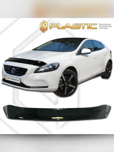 Дефлектор капота Classic черный Volvo V40  2012–н.в.