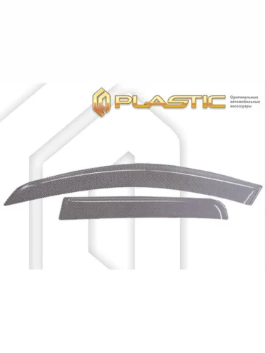 Ветровики дверей Шелкография черная Toyota Town ACE  1996-2001