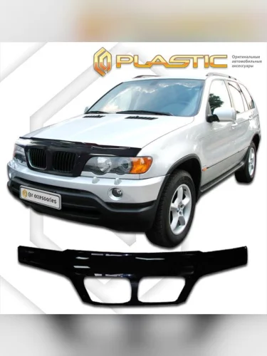 Дефлектор капота (exclusive) Classic черный BMW X5  1999-2004