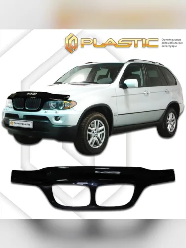 Дефлектор капота (exclusive) Classic черный BMW X5  2004-2007