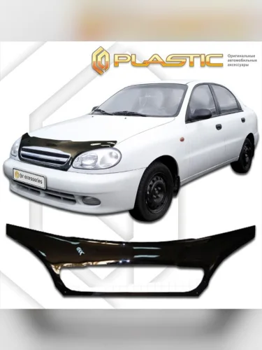 Дефлектор капота (exclusive) Classic черный Chevrolet Lanos  2005-2009