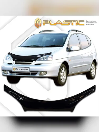 Дефлектор капота (exclusive) Classic черный Chevrolet Rezzo  2004-2008