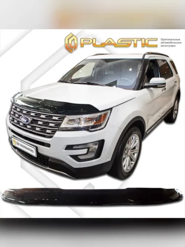 Дефлектор капота (exclusive) Classic черный Ford Explorer  2016-н.в.