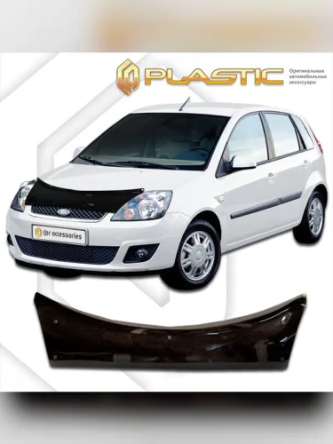 Дефлектор капота (exclusive) Classic черный Ford Fiesta  2002-2007