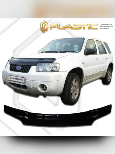 Дефлектор капота (exclusive) Classic черный Ford Maverick  2000-2007