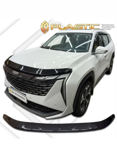 Дефлектор капота (exclusive) Classic черный Geely Atlas II поколение, джип/suv 5 дв., рынок России 2023 - н.в.