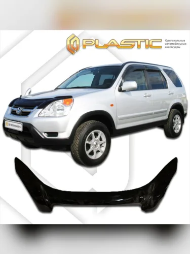 Дефлектор капота (exclusive) Classic черный Honda CR-V  2001-2006