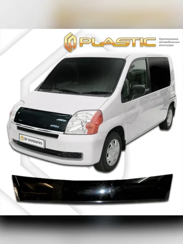 Дефлектор капота (exclusive) Classic черный Honda Mobilio  2001-2004