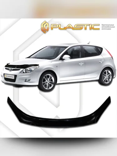 Дефлектор капота (exclusive) Classic черный Hyundai i30  2008-2012