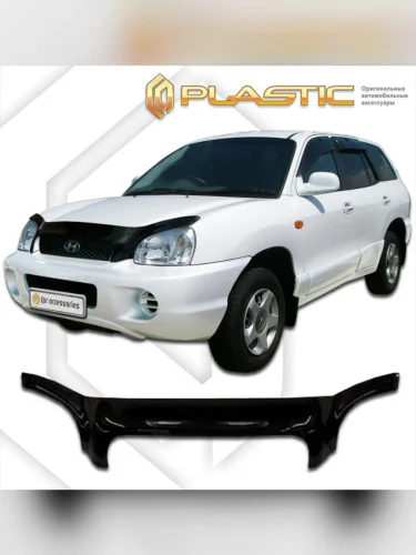 Дефлектор капота (exclusive) Classic черный Hyundai Santa Fe Classic  2001-2005