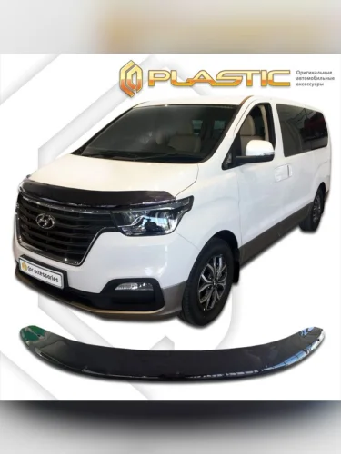 Дефлектор капота (exclusive) Classic черный Hyundai Starex  2017-н.в. 