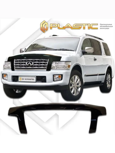 Дефлектор капота (exclusive) Classic черный Infiniti QX56  2004-2007