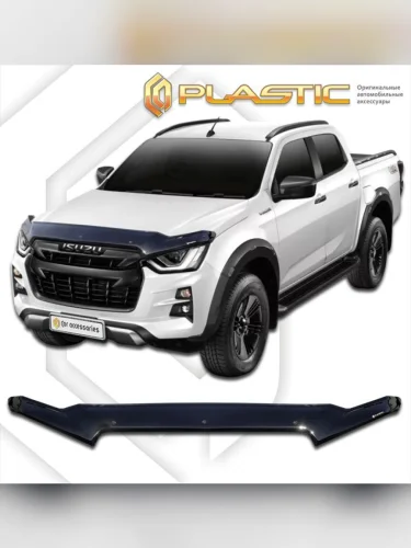 Дефлектор капота (exclusive) Classic черный Isuzu D-MAX Double Cab 2020-н.в.