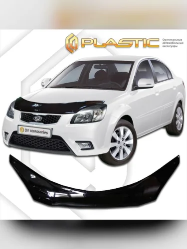 Дефлектор капота (exclusive) Classic черный Kia Rio хетчбэк 2005-2011