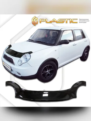 Дефлектор капота (exclusive) Classic черный Lifan Smily  2010-2014