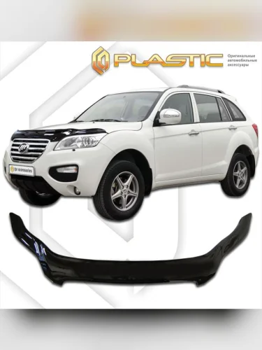 Дефлектор капота (exclusive) Classic черный Lifan X60  2011–н.в.