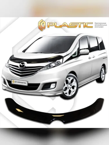 Дефлектор капота (exclusive) Classic черный Mazda Biante  2008-