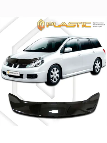 Дефлектор капота (exclusive) Classic черный Mazda Familia  2007–2018