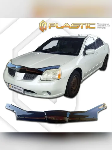 Дефлектор капота (exclusive) Classic черный Mitsubishi Galant  2006-2008