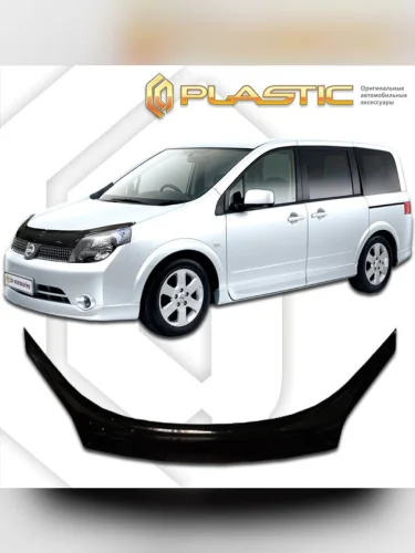 Дефлектор капота (exclusive) Classic черный Nissan Lafesta  2004-2007