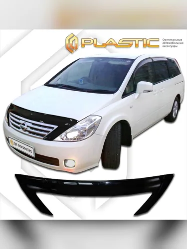 Дефлектор капота (exclusive) Classic черный Nissan Presage  2003-2006