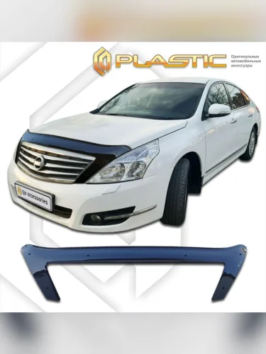 Дефлектор капота (exclusive) Classic черный Nissan Teana  2008-2013