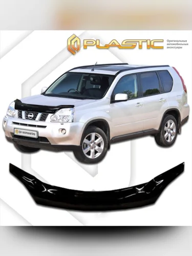 Дефлектор капота (exclusive) Classic черный Nissan X-Trail  2011–2015